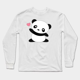 Kawaii Cute Panda Bear T-Shirt Long Sleeve T-Shirt